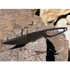 Nůž s pevnou čepelí ANV® P100 - stříbrný (Barva: Stříbrná)