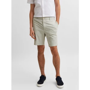 Light Green Annealed Chino Shorts Selected Homme Isac - Men
