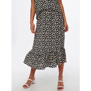 Black and cream patterned midi skirt JDY Piper - Ladies