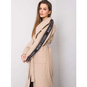 Ladies´ beige coat with a belt