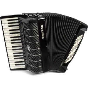 Hohner Mattia IV 96 Gun Gun Black/Pearl Key Accordéon à touches