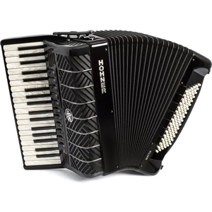 Hohner Mattia IV 96 Gun Gun Black/Pearl Key Piano accordion