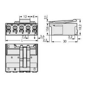 Konektor do DPS WAGO 2092-3524/002-000, 32.60 mm, pólů 4, rozteč 7.50 mm, 50 ks