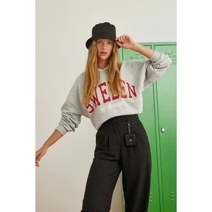 Koton Sweatshirt - Gray - Relaxed fit