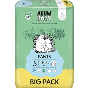 MUUMI Baby Pants 5 Maxi+ 10-15 kg (54 ks), nohavičkové eko plienky