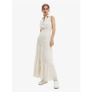 Desigual Moon Cream Shirt Maxi-Dresses - Women