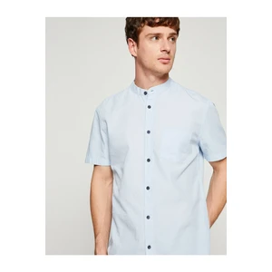 Koton Men's Blue Pocket Detailed Shirt