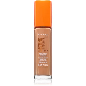 Rimmel Lasting Radiance rozjasňujúci make-up SPF 25 odtieň 200 Soft Beige 30 ml