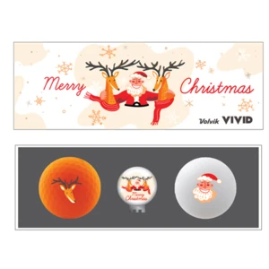 Volvik Vivid Christmas 2 Pack Golf Balls Balles de golf