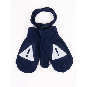 Yoclub Kids's Gloves RED-0236C-AA10-003 Navy Blue