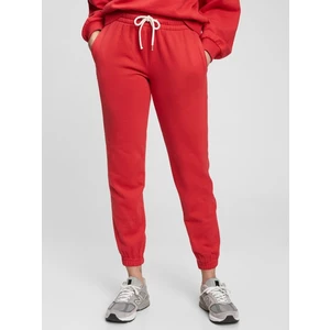 Nohavice GAP dámske, červená farba, jednofarebné