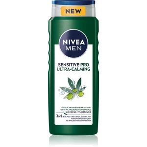 Nivea Men Sensitive Pro Ultra Calming sprchový gel na obličej, tělo a vlasy 500 ml