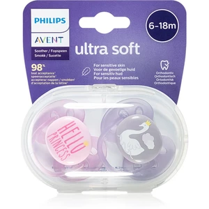 Philips Avent Soother Ultra Soft 6 - 18 m dudlík Mix Girl 2 ks