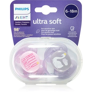 Philips Avent Soother Ultra Soft 6 - 18 m dudlík Mix Girl 2 ks