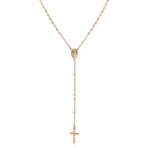 Amen Růžově pozlacený stříbrný náhrdelník Rosary CRO30R