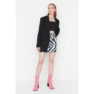 Trendyol Black Jacquard Knitwear Skirt
