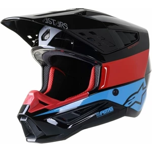 Alpinestars S-M5 Bond Helmet Black/Red/Cyan Glossy M Bukósisak