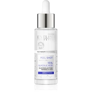 Eveline Cosmetics Serum Shot 15% Glycolic Acid vyhlazující pleťový peeling pro sjednocení barevného tónu pleti 30 ml