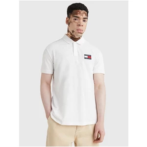 White Men's Polo T-Shirt Tommy Jeans - Men