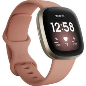 Chytré hodinky Fitbit Versa 3 Pink Clay/Soft Gold Aluminum