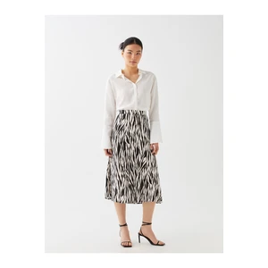 LC Waikiki Women's A-Line Skirt with Elastic Waist, Patterned