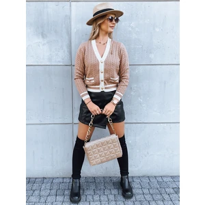 Women's cardigan FUZZY camel Dstreet
