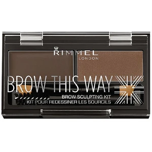 Rimmel Paletka pre dokonalé obočie Brow This Way (Powder Kit) 2,4 g 003 Dark Brown