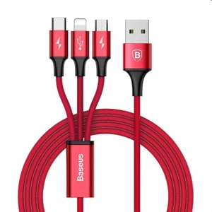 Kábel Baseus Rapid Series 3v1, USB/Micro USB, Lightning, USB-C, 1...