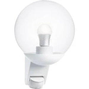 Vonkajšie nástenné osvetlenie s PIR senzorom Steinel L585 005917, E27, 60 W, plast, biela