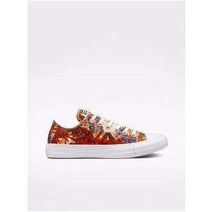 Oranžové dámské vzorované tenisky Converse Chuck Taylor Tropical - Dámské