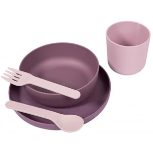 Bo Jungle Tableware Set jedálenská sada pre deti Pink/Purple 5 ks
