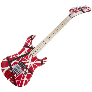 EVH Striped Series 5150 MN Red Black and White Stripes