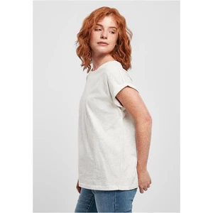 Women's T-shirt with extended shoulder light grey