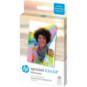 HP Zink Paper Sprocket Select 20 Pack Hârtie fotografică
