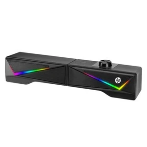 HP Soundbar DHE-6005, 2.0, 6W, černý, regulace hlasitosti, stolní, 3,5 mm jack (USB), podsvícený, 300Hz-20KHz