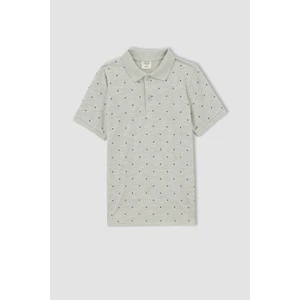 DEFACTO Boy Regular Fit Short Sleeve Polka Dot Print T-Shirt