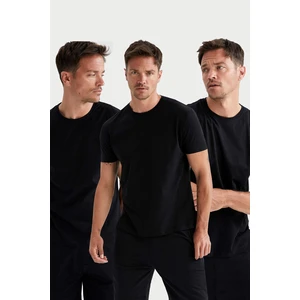 DEFACTO Regular Fit Basic Short Sleeve Crew Neck T-Shirt (3 Pack)