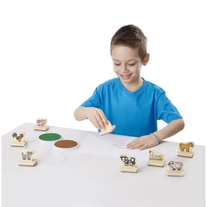 Melissa&Doug Dřevěná razítka pro nejmenší - Farma