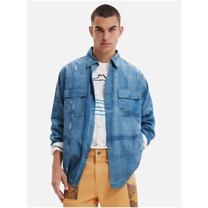 Blue Mens Denim Shirt Desigual Raw - Men