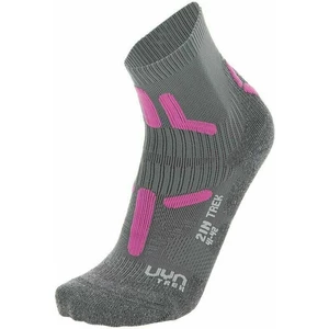 UYN Ponožky Trekking 2 inch Mid Grey/Pink 37-38