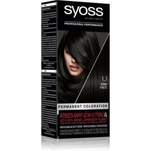 Syoss Color permanentní barva na vlasy odstín 1-1 Black