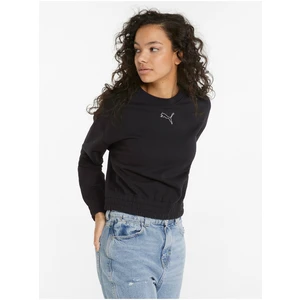 Black Women's Cropped Sweatshirt Puma Her - Women