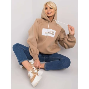 Dark beige padded sweatshirt