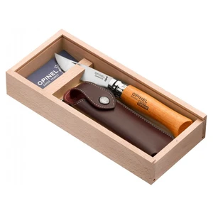 Opinel Wooden Gift Box N°08 Carbon + Sheath Cuțit turistice