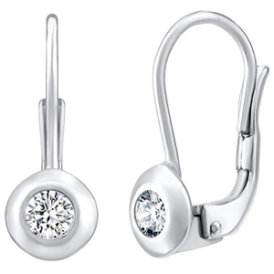 Silvego Trblietavé strieborné náušnice s čírymi Swarovski Zirconia SILVEGO31442w