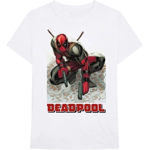 Marvel T-shirt Comics Deadpool Bullet Blanc S