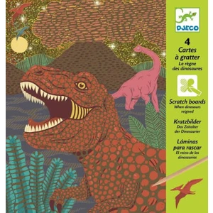 Djeco Vyškrabávací obrázky Dinosauři