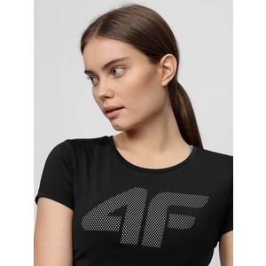 4F - Dámské tréninkové tričko - černý - Velikost XS