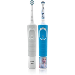Set zubných kefiek Oral-B Vitality 100 D100 Vitality Sensi White +... Rodinný set - elektrický zubní kartáček s 2D technologií čištění zubů a dětský e
