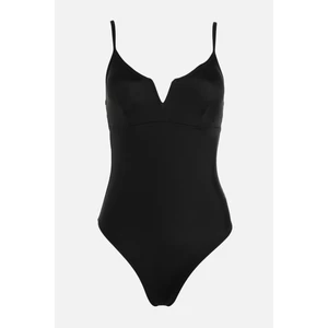 Trendyol Black V-String Swimsuit